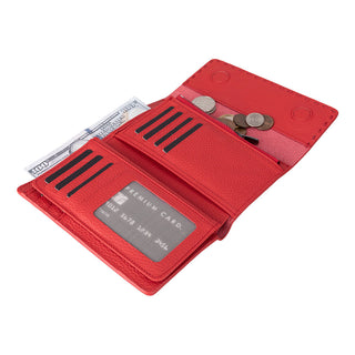 Linea Leather Women's Wallet, Red