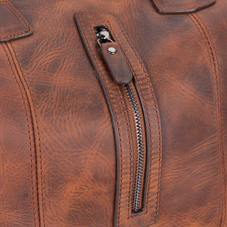 Dolly Full-Grain Leather Weekender Bag, Saddle Brown BlackBrook Case