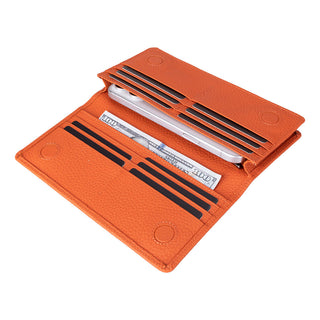 Aura Leather Women's Wallet, Orange