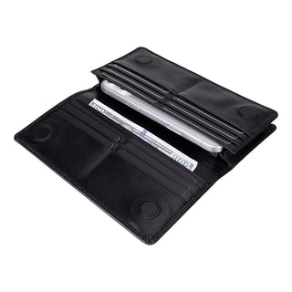 Aura Leather Women's Wallet, Rustic Black