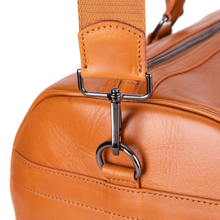 Dolly Full-Grain Leather Weekender Bag, Saddle Brown BlackBrook Case