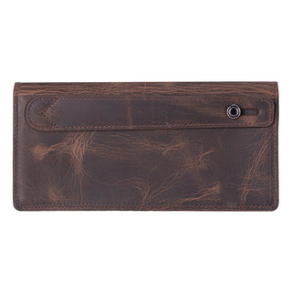 Aura Leather Women's Wallet, Dark Brown