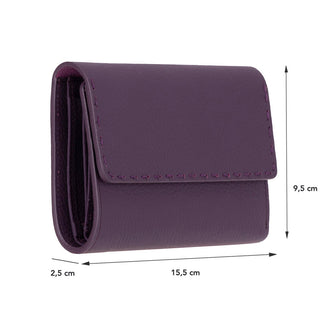 Linea Leather Women's Wallet, Purple
