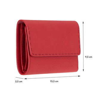 Linea Leather Women's Wallet, Red