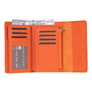 Linea Leather Women's Wallet, Orange