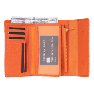 Linea Leather Women's Wallet, Orange