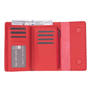Linea Leather Women's Wallet, Red