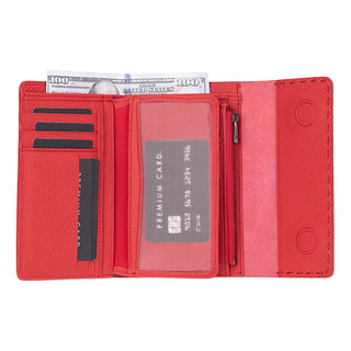 Linea Leather Women's Wallet, Red