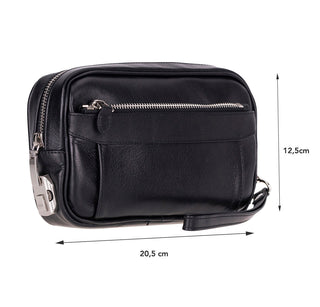 Forge Leather Handbag, Rustic Black