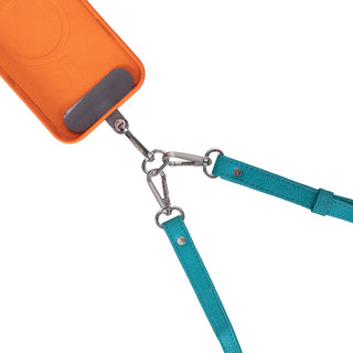 Marlow PU Leather Phone Strap & Wallet Set, Turquoise
