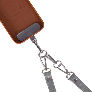 Marlow PU Leather Phone Strap & Wallet Set, Gray