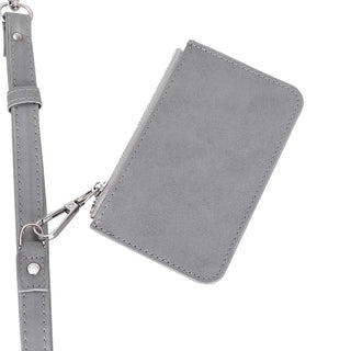 Marlow PU Leather Phone Strap & Wallet Set, Gray