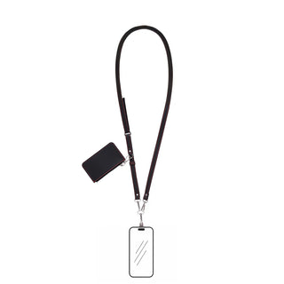 Marlow PU Leather Phone Strap & Wallet Set, Black