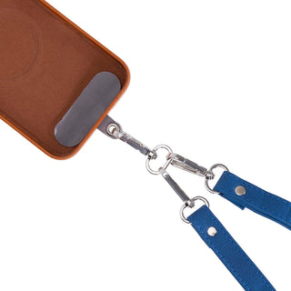 Marlow PU Leather Phone Strap & Wallet Set, Blue