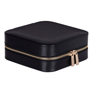 Amanda Full‑Grain Leather Jewelry Box, Peach