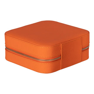 Amanda Full‑Grain Leather Jewelry Box, Lilac