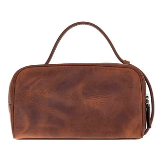 Trevor Leather Dopp Kit, Saddle Brown
