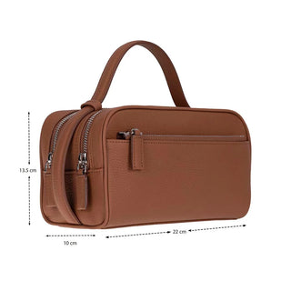 Trevor Leather Dopp Kit, Tan