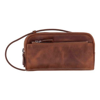 Trevor Leather Dopp Kit, Saddle Brown