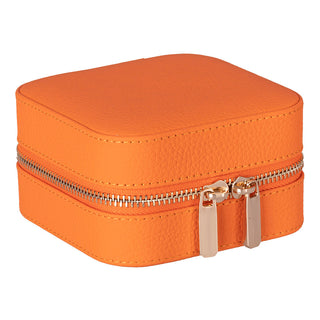 Amanda Full‑Grain Leather Jewelry Box, Lilac