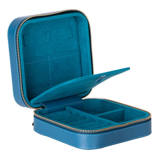 Amanda Full‑Grain Leather Jewelry Box, Lilac