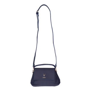 Carrera Arvelia Leather Women's Top Handle & Shoulder Bag, Navy Blue