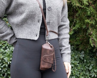 Harbor Leather Eyewear Case, Dark Brown