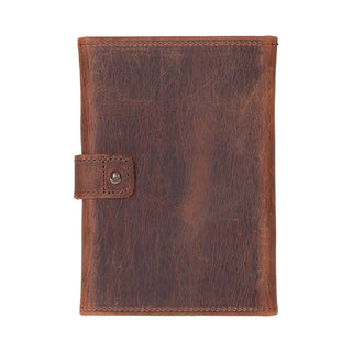 Triple Watch Band Leather Organizer, Saddle Brown