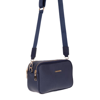 Carrera Morienna Leather Women's Compact Shoulder Bag, Navy Blue