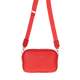 Carrera Morienna Leather Women's Compact Shoulder Bag, Red