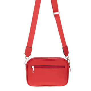 Carrera Morienna Leather Women's Compact Shoulder Bag, Red
