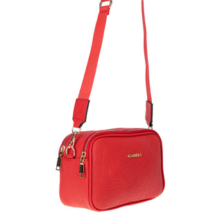 Carrera Morienna Leather Women's Compact Shoulder Bag, Red