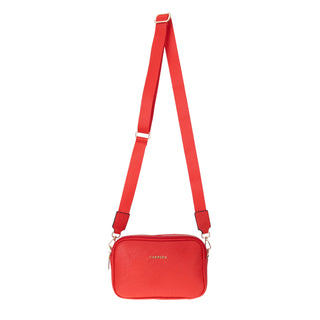 Carrera Morienna Leather Women's Compact Shoulder Bag, Red