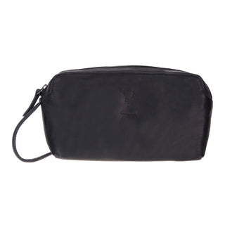 Carrera Montelaro — Full-Grain Cowhide Handheld & Toiletry Bag, Black