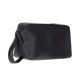 Carrera Montelaro — Full-Grain Cowhide Handheld & Toiletry Bag, Black