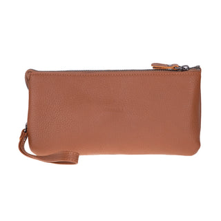 Carrera Vernox — Full-Grain Cowhide Slim Handheld Pouch, Tan