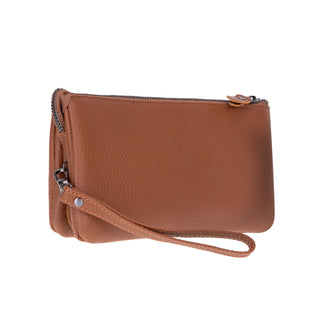 Carrera Vernox — Full-Grain Cowhide Slim Handheld Pouch, Tan