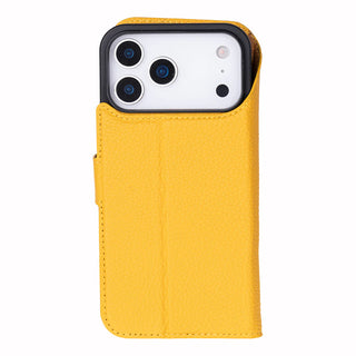 Carter Detachable Leather Wallet Case – iPhone 17 Pro, Yellow