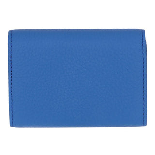 Aoki Leather Card Holder, Pebble Blue