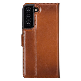 Carter Detachable Leather Wallet Case Galaxy S23 Plus, Rustic Tan