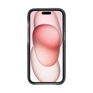 Mason Full-Grain Leather MagSafe Case – iPhone 15 Plus, Soft Blue