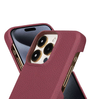 Mason Full-Grain Leather MagSafe Case – iPhone 15 Pro Max, Bordeaux