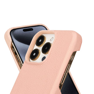 Mason Full-Grain Leather MagSafe Case – iPhone 15 Pro Max, Pink