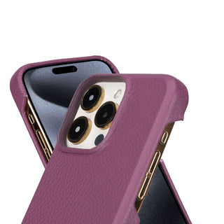 Mason Full-Grain Leather MagSafe Case – iPhone 15 Pro Max, Purple