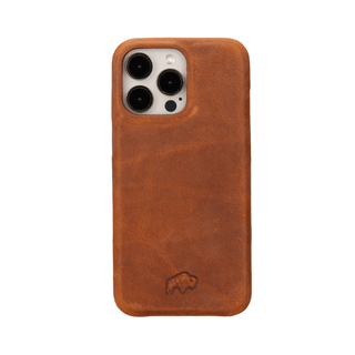 Mason Full-Grain Leather MagSafe Case – iPhone 15 Pro, Golden Brown