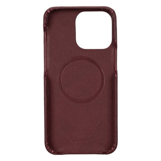 Mason Full-Grain Leather MagSafe Case – iPhone 15 Pro, Soft Bordeaux