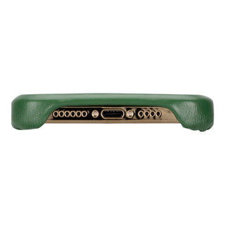 Mason Full-Grain Leather MagSafe Case – iPhone 15 Pro, Soft Green
