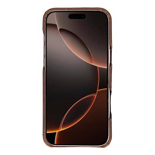 Mason Full-Grain Leather MagSafe Case – iPhone 16 Pro Max, Golden Brown