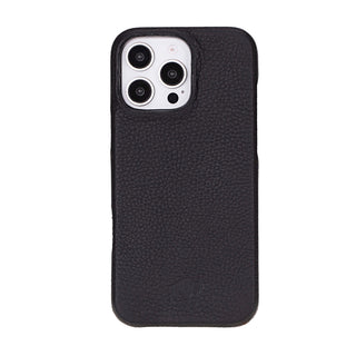 Mason Full-Grain Leather MagSafe Case – iPhone 16 Pro Max, Pebble Black