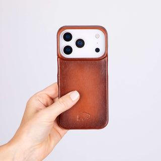 Mason Full-Grain Leather MagSafe Case – iPhone 17 Pro, Burnished Tan